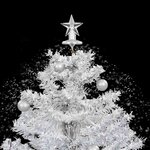 vidaXL Arbre de Noël neigeux avec base de parapluie Blanc 75 cm