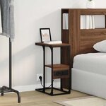 vidaXL Cabinet de chevet avec tiroir Chêne marron 41.5 x 26 x 60.5 cm