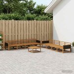 vidaXL Ensemble de canapés d'extérieur 9 Pièces Naturel