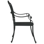 vidaXL Chaise de jardin 2 Pièces Noir 55 x 56 5 x 91cm Aluminium