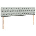 VidaXL Cadre de lit ottoman et matelas gris clair 180x200cm velours