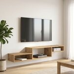 vidaXL Meuble TV mural Montage mural Chêne artisanal 150 x 28 x 26 cm
