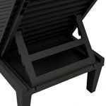vidaXL Chaise longue noir 155x58x83 cm polypropylène