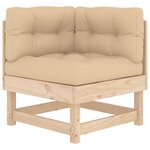 vidaXL Canapés d'angle avec coussins 2 Pièces bois de pin massif