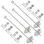 vidaXL Ancres de terre 4 Pièces 10x60 cm Métal galvanisé