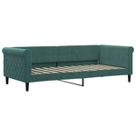 vidaXL Lit de jour avec matelas vert foncé 90x200 cm velours