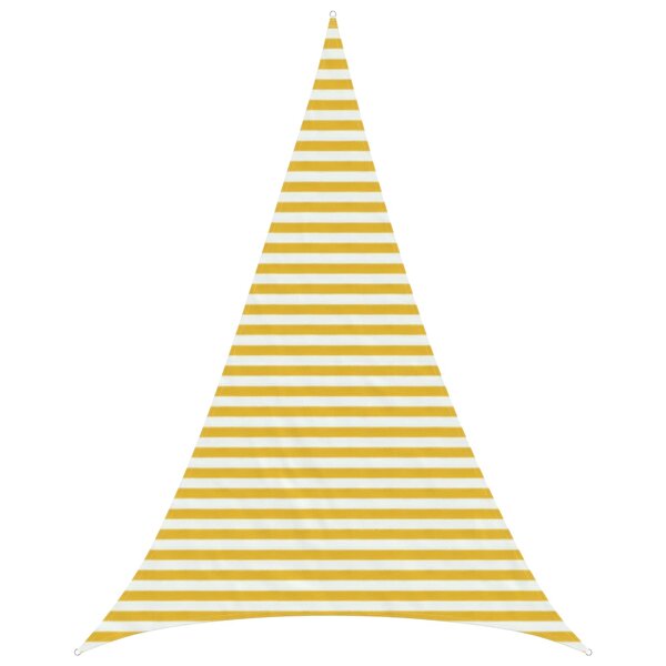 vidaXL Voile d'ombre 3 x 4 x 4 m HDPE Triangulaire Jaune et blanc