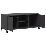 vidaXL Meuble TV noir 100 5x39x43 5 cm acier