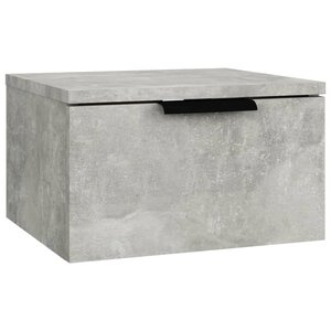 vidaXL Table de chevet murale Gris béton 34x30x20 cm