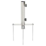 vidaXL Base de parasol avec piquets de sol Ø32-38 mm argenté acier