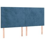 vidaXL Sommier à lattes de lit et matelas Bleu foncé 200x200cm Velours
