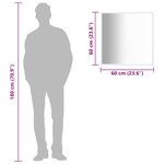 vidaXL Miroir Blanc 60x60 cm