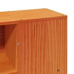vidaXL Cadre de lit sans matelas cire marron 135x190cm bois pin massif
