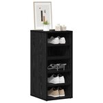 vidaXL Cabinet à chaussures avec étagère Chêne noir 32 x 35 x 70 cm