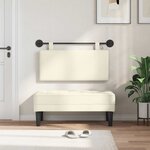 vidaXL Tête de lit suspendue Crème Tissu en velours côtelé