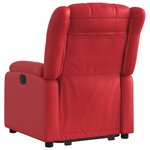 vidaXL Fauteuil inclinable électrique rouge similicuir