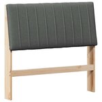 vidaXL Tête de lit capitonnée Gris foncé 100 cm Pin massif
