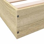 vidaXL Cadre de lit au sol Chêne Sonoma 80 x 200 cm Bois d'ingénierie