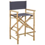 vidaXL Chaise de directeur pliante 2 Pièces Naturel Bambou