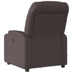 vidaXL Fauteuil de massage inclinable électrique Marron foncé Tissu