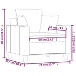 vidaXL Fauteuil Marron 60 cm Tissu
