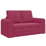 vidaXL canapé-lit 2 en 1 bourgogne 148x71x83 cm en velours