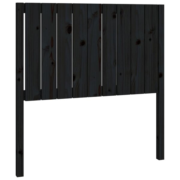 vidaXL Tête de lit Noir 95 5x4x100 cm Bois massif de pin