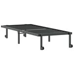 vidaXL Cadre de lit sans matelas pliable noir 75x190 cm acier