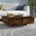 vidaXL Table basse Chêne fumé 90x60x31 cm Bois d'ingénierie