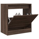 vidaXL Armoire à chaussures chêne marron 60x34x63 5 cm bois ingénierie