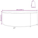 vidaXL Housse de meubles d'extérieur 244 x 244 x 105 cm