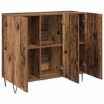 vidaXL Buffet Bois ancien 90 x 34 x 80 cm Bois d'ingénierie