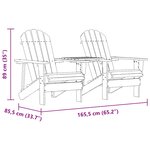 vidaXL Chaises de jardin Adirondack avec table bois de sapin solide