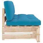 vidaXL Canapé central palette de jardin bois de pin imprégné