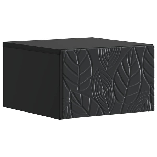 vidaXL Table d'appoint murale Noir 34 5 x 33 x 20 cm Bois d'ingénierie