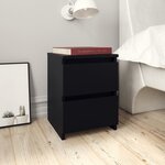 Vidaxl table de chevet noir 30 x 30 x 40 cm aggloméré