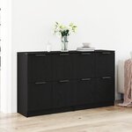 vidaXL Buffets 2 Pièces Chêne Noir 60x30x70 cm Bois d'ingénierie