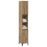 vidaXL Armoire de salle de bain chêne artisanal 30x30x190 cm
