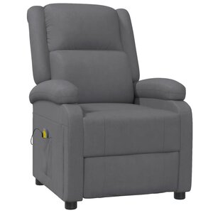 vidaXL Fauteuil de massage Anthracite Similicuir