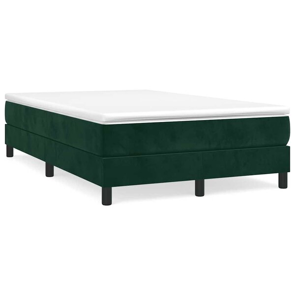 vidaXL Cadre de lit vert foncé 120x200 cm velours