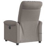 vidaXL Fauteuil de massage inclinable électrique Taupe Tissu