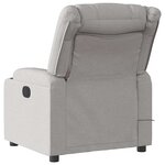 vidaXL Fauteuil de massage inclinable électrique gris nuage tissu
