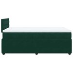 vidaXL Sommier à lattes de lit et matelas Vert foncé 120x200cm Velours