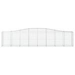 vidaXL Paniers à gabions arqués 10 Pièces 400x50x80/100 cm Fer galvanisé