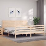 vidaXL Cadre de lit sans matelas 200x200 cm bois massif