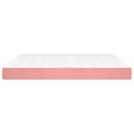 vidaXL Matelas de lit à ressorts ensachés rose 160x220x20 cm velours