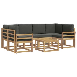 vidaXL Ensemble de canapés d'extérieur 7 pc Blanc et anthracite