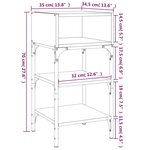 vidaXL Tables de chevet 2 Pièces chêne sonoma 35x34 5x70 cm