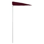 vidaXL Demi-parasol de jardin avec mât 180x90 cm rouge bordeaux