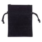 Pochon effet velours noir 7 5 x 7 cm (lot de 10)